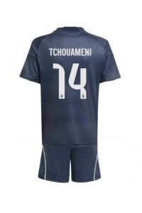 Real Madrid Aurelien Tchouameni #14 Babyklær Borte Fotballdrakt til barn 2025-26 Korte ermer (+ Korte bukser)